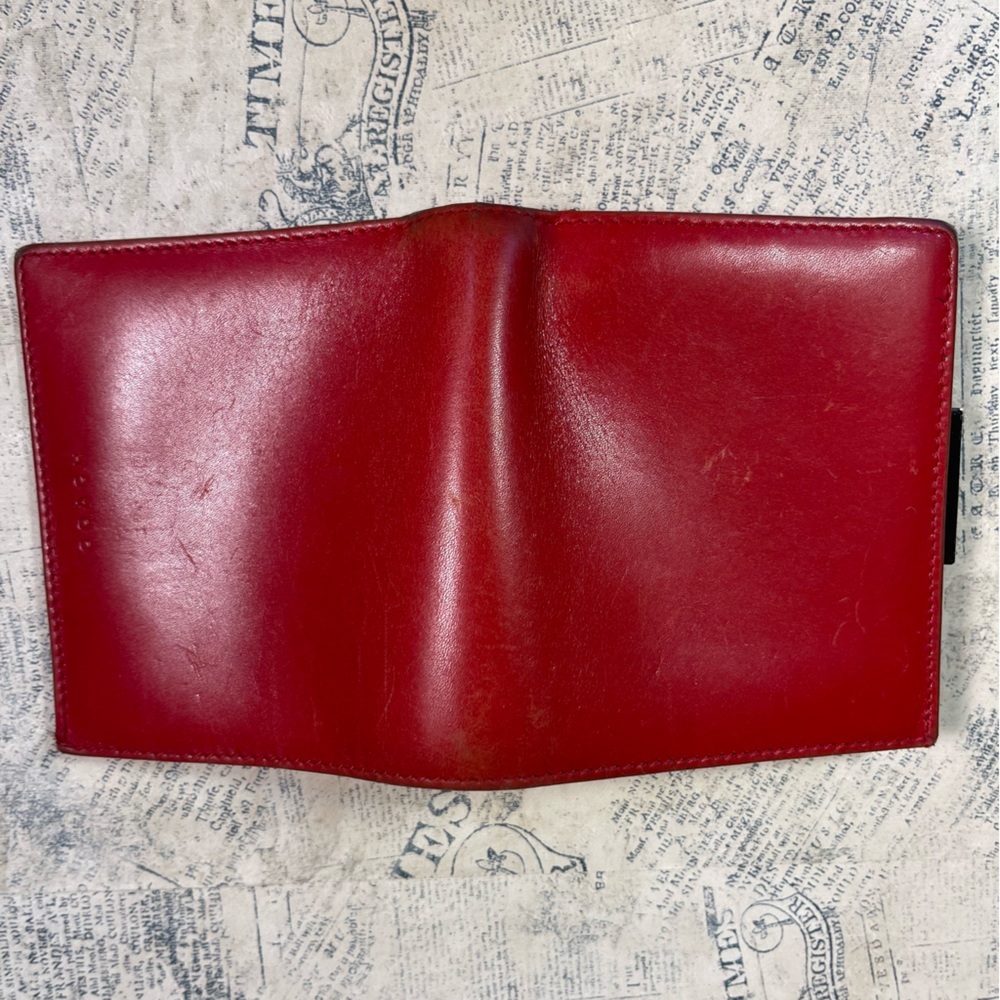 Vintage Coach Red Leather Kisslock Coin Wallet Snap Closure Mini Wallet - Picture 9 of 15